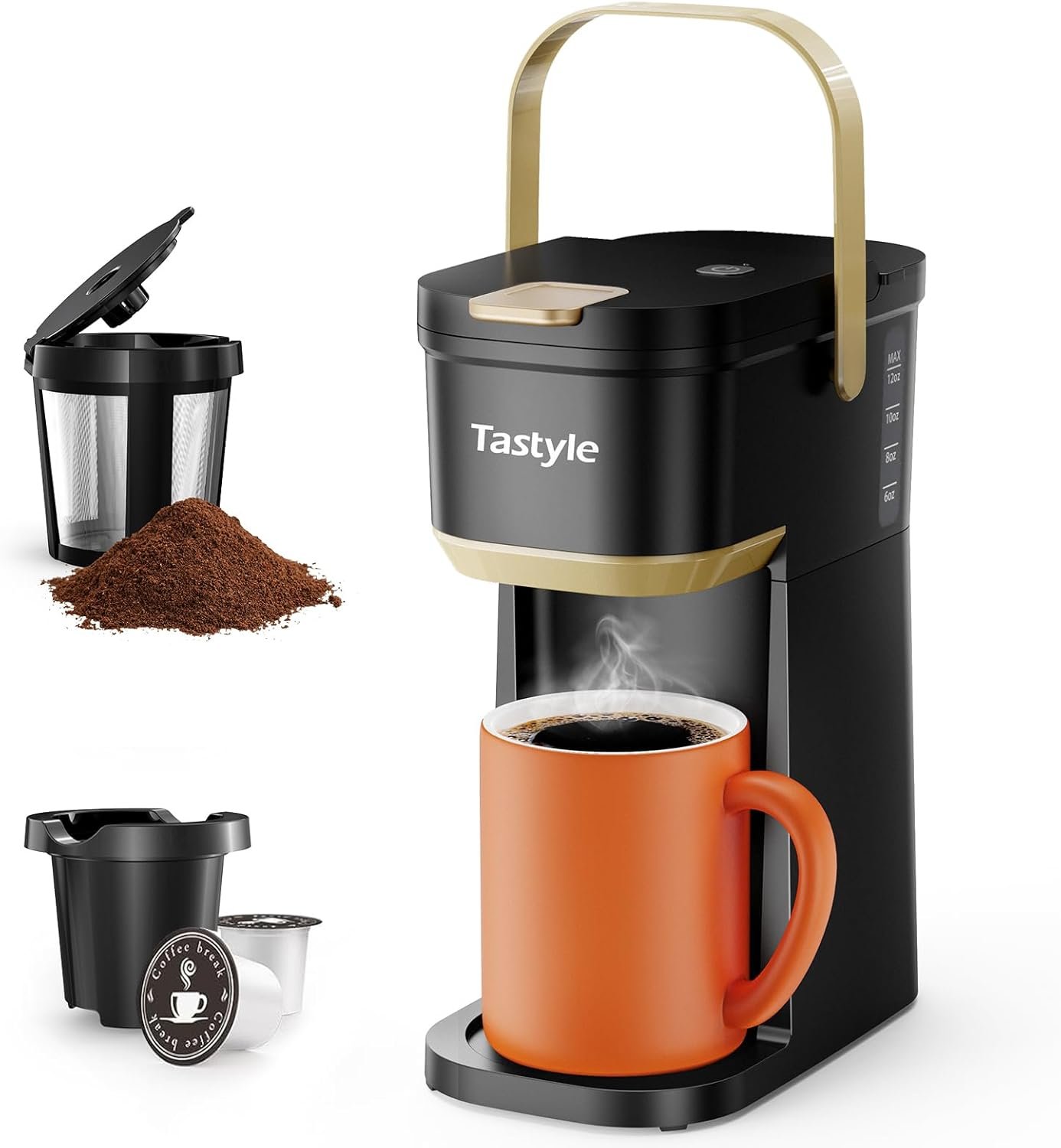 Brew Anywhere: The Ultimate Mini Coffee Maker for K Cups and Grounds