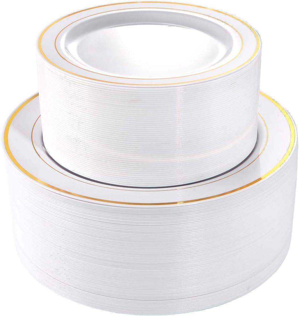 Celebrate in Style: 102 Elegant Gold Rim Disposable Plates Review
