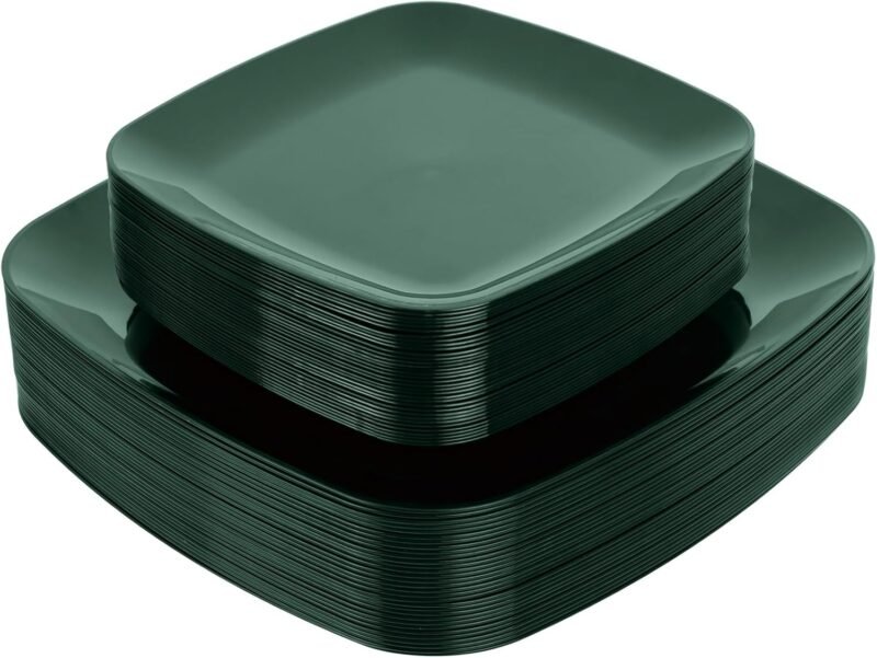 Celebrate in Style: Review of PULOTE 60PCS Green Disposable Plates for Your Next Party!