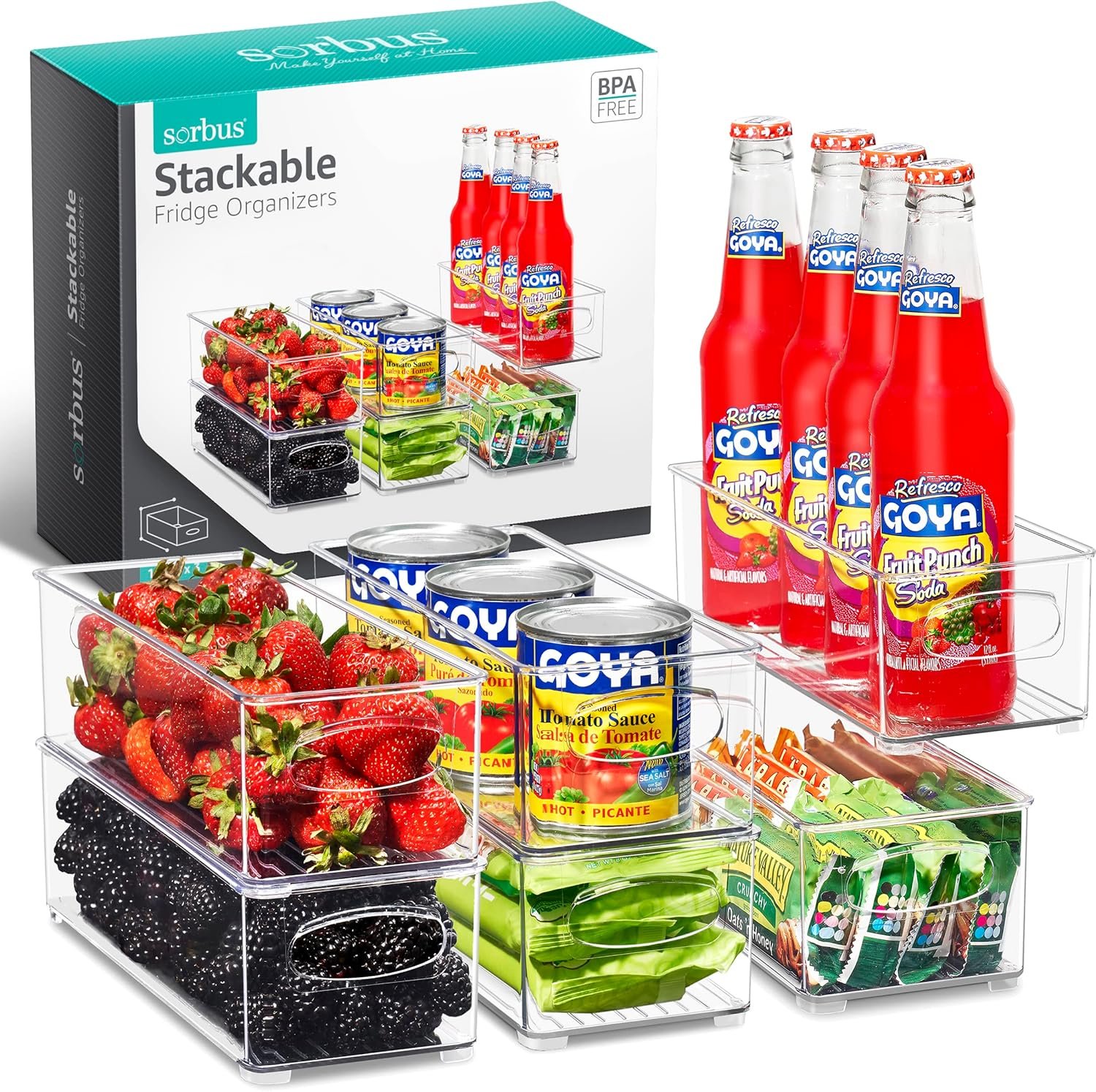 Clutter-Free Living: Review of Sorbus Stackable Refrigerator Organizer Bins