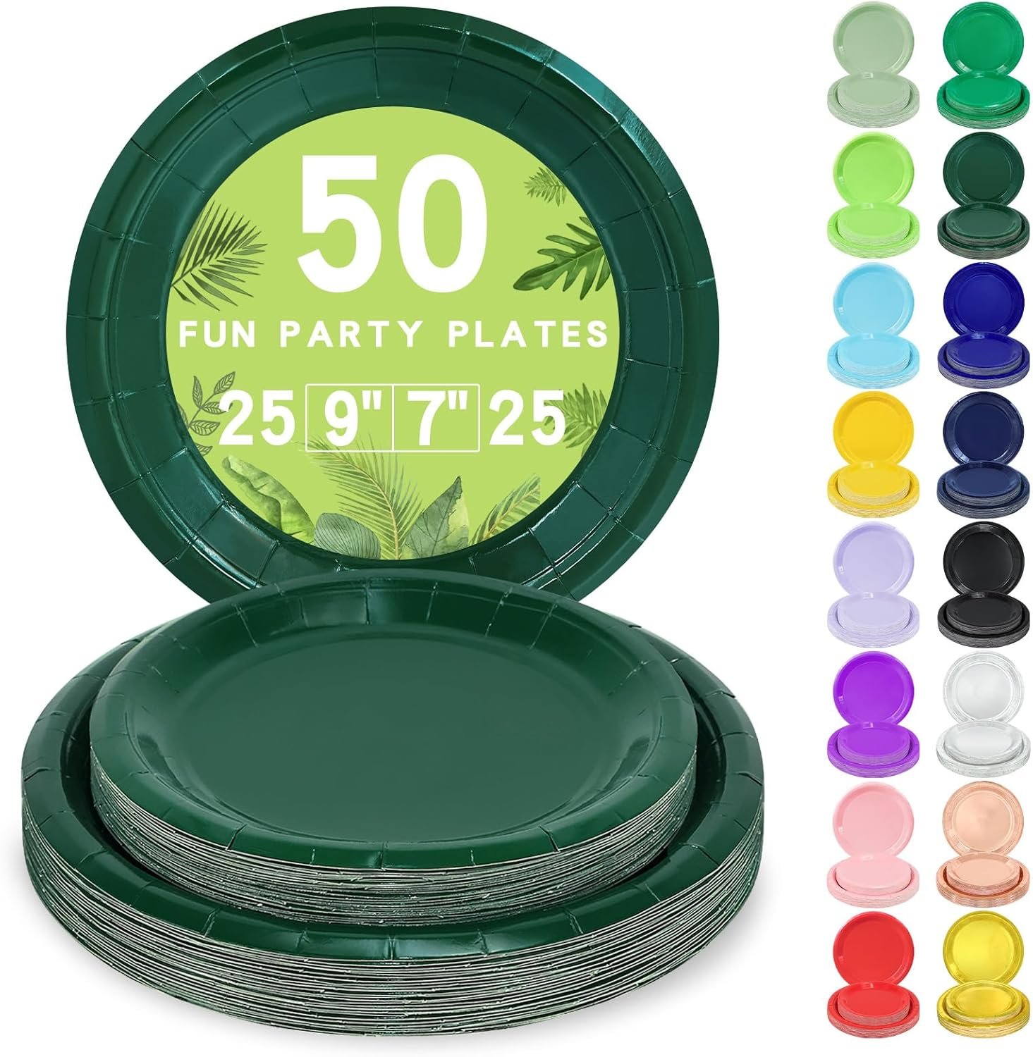 Eco-Friendly Elegance: Review of Dark Green Disposable Paper Plates for Your Next Party!