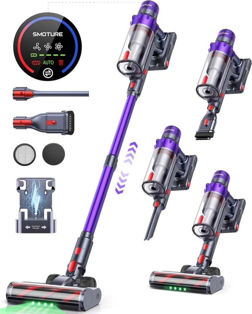 Effortless Cleaning: The 550W Cordless Vacuum for Homes and Pets!