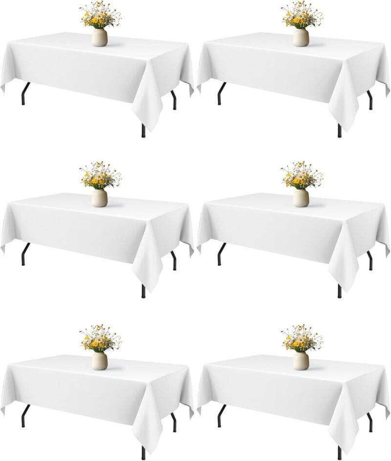 Elevate Events with the Perfect White Rectangle Table Cloth: Reviews & Insights on a 6-Pack Essential