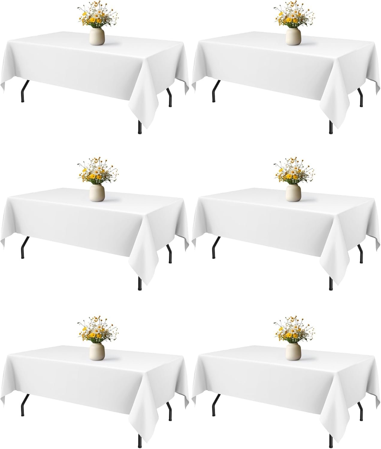 Elevate Events with the Perfect White Rectangle Table Cloth: Reviews & Insights on a 6-Pack Essential