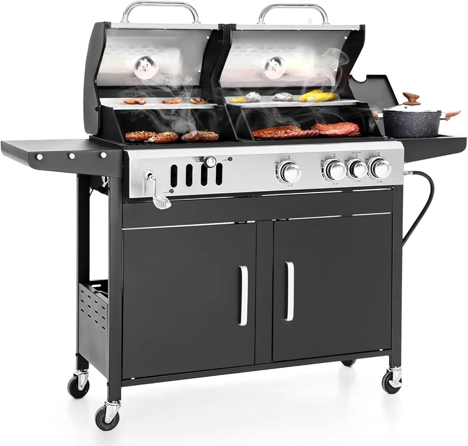 Elevate Your BBQ Game: Sophia & William Charcoal and Propane Grill Combo Review