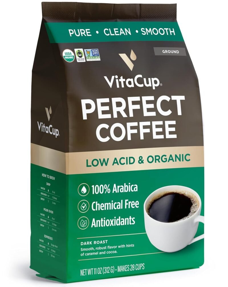 Elevate Your Brew: VitaCup Perfect Low Acid Dark Roast Coffee Review