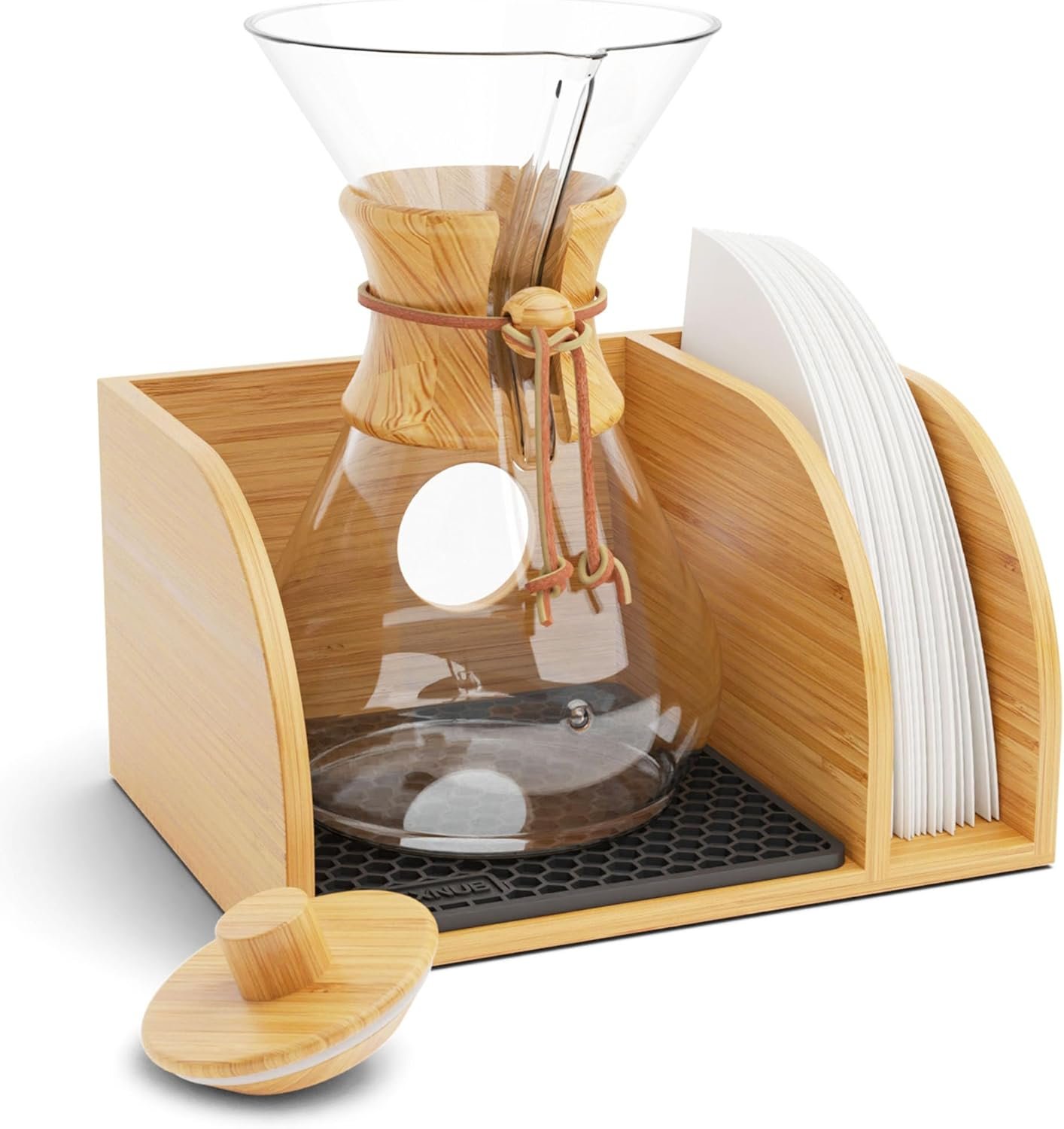Elevate Your Brewing: The HEXNUB Bamboo Caddy & Lid for Perfect Pour Over Coffee