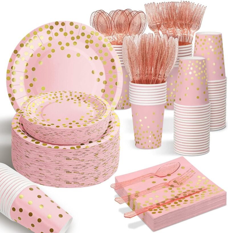 Elevate Your Celebration: 175PCS Pink Rose Gold Party Supplies Review!
