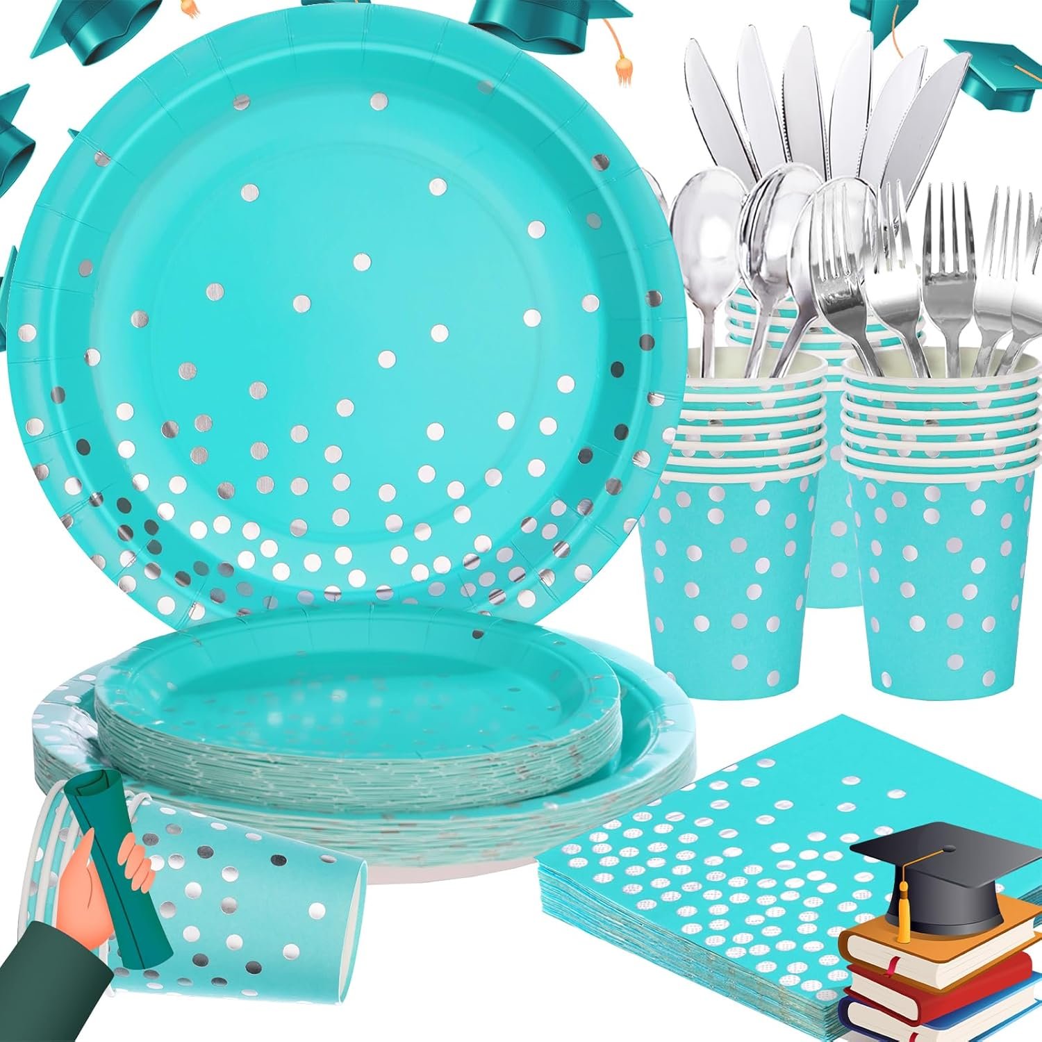 Elevate Your Celebration: 175PCS Teal Party Decor for Memorable Moments!