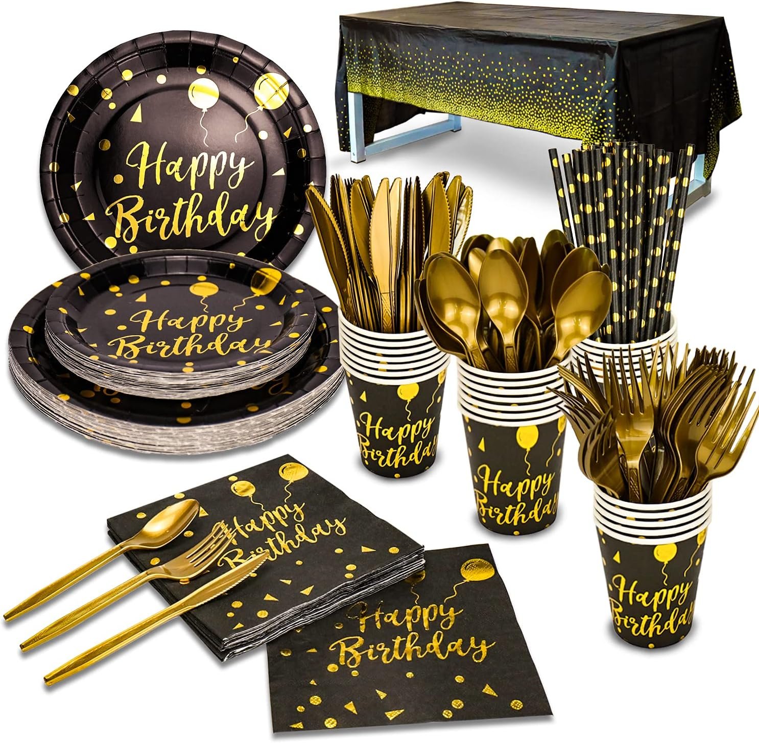 Elevate Your Celebration: A Review of the 201-Piece Gold Disposable Party Dinnerware Set