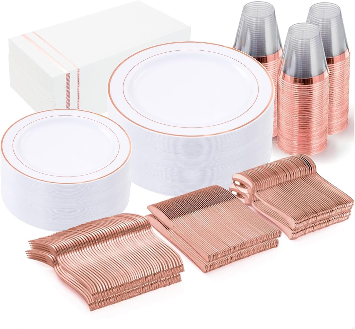 Elevate Your Celebration: GATHER 350pcs Rose Gold Party Set Review