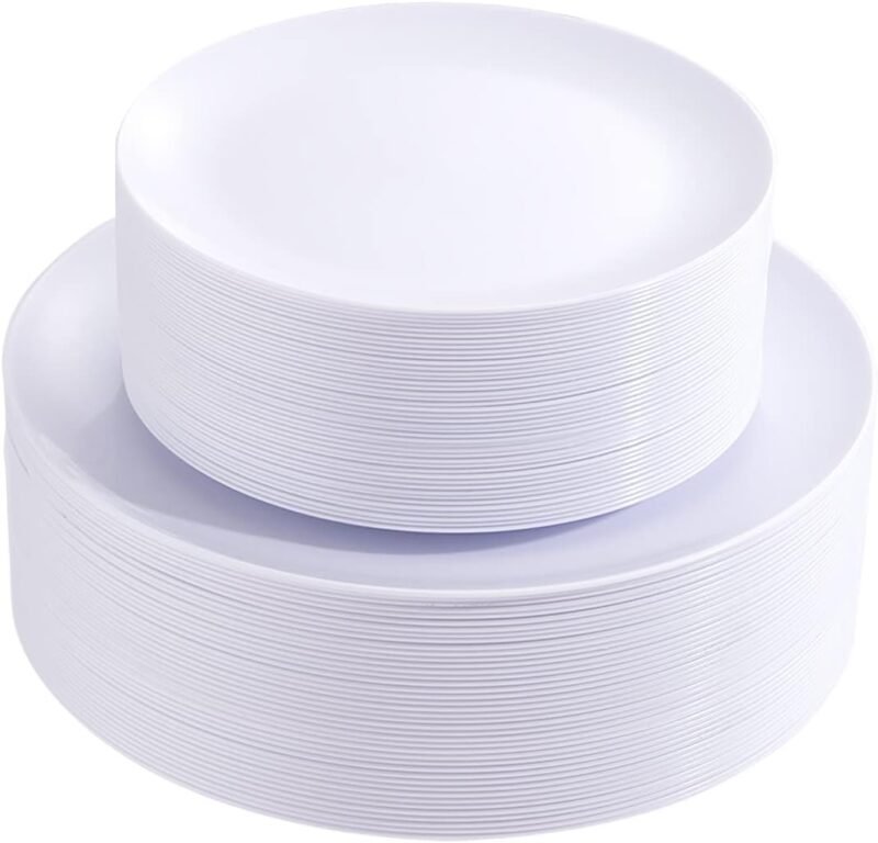 Elevate Your Celebration: PULOTE 100PCS Premium White Plastic Plates Review