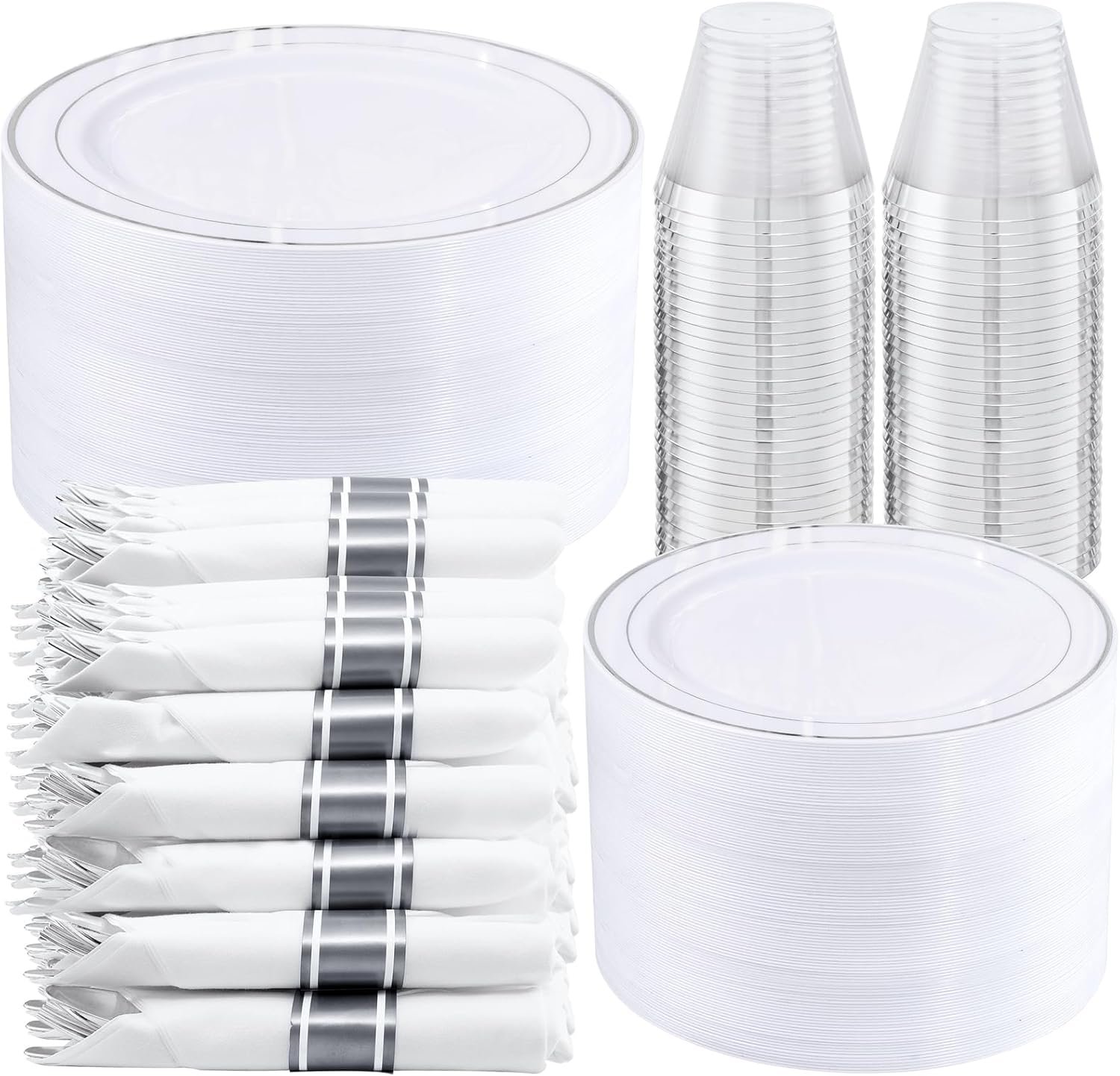 Elevate Your Celebration: WELLIFE 350-Piece Elegant Disposable Dinnerware Set Review