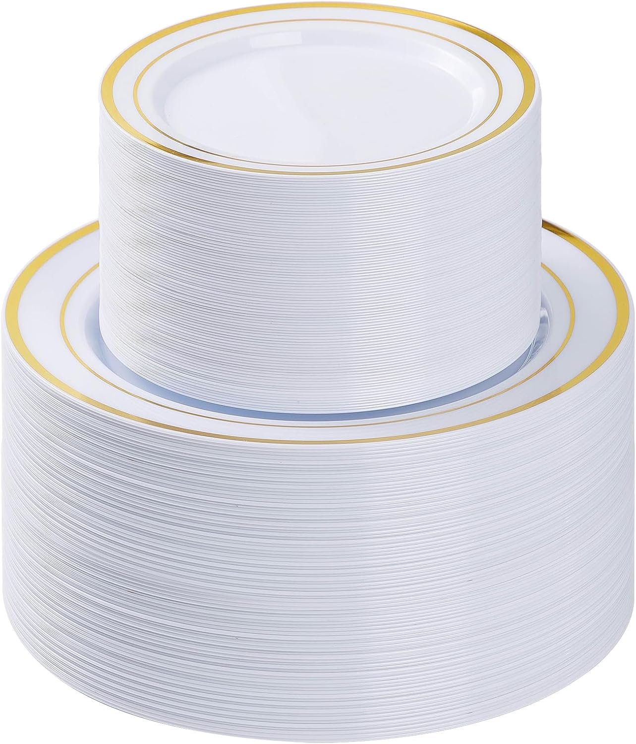 Elevate Your Celebration with Gold Plastic Plates: 200PCS for Every Occasion!