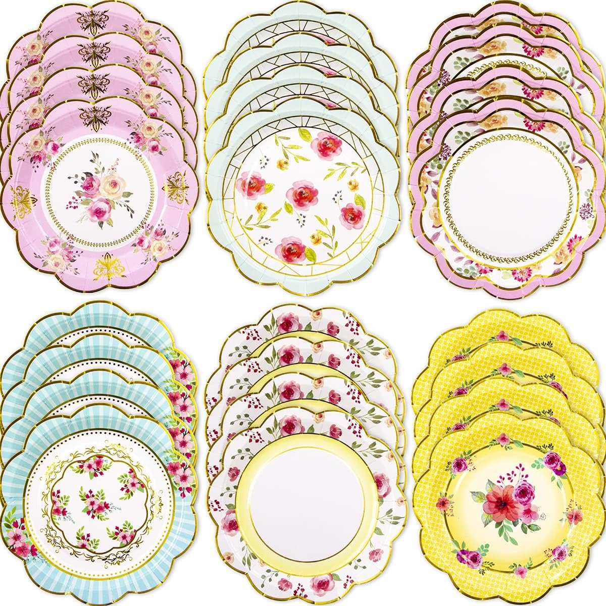 Elevate Your Celebrations with Fancy Land Vintage Floral Paper Plates!