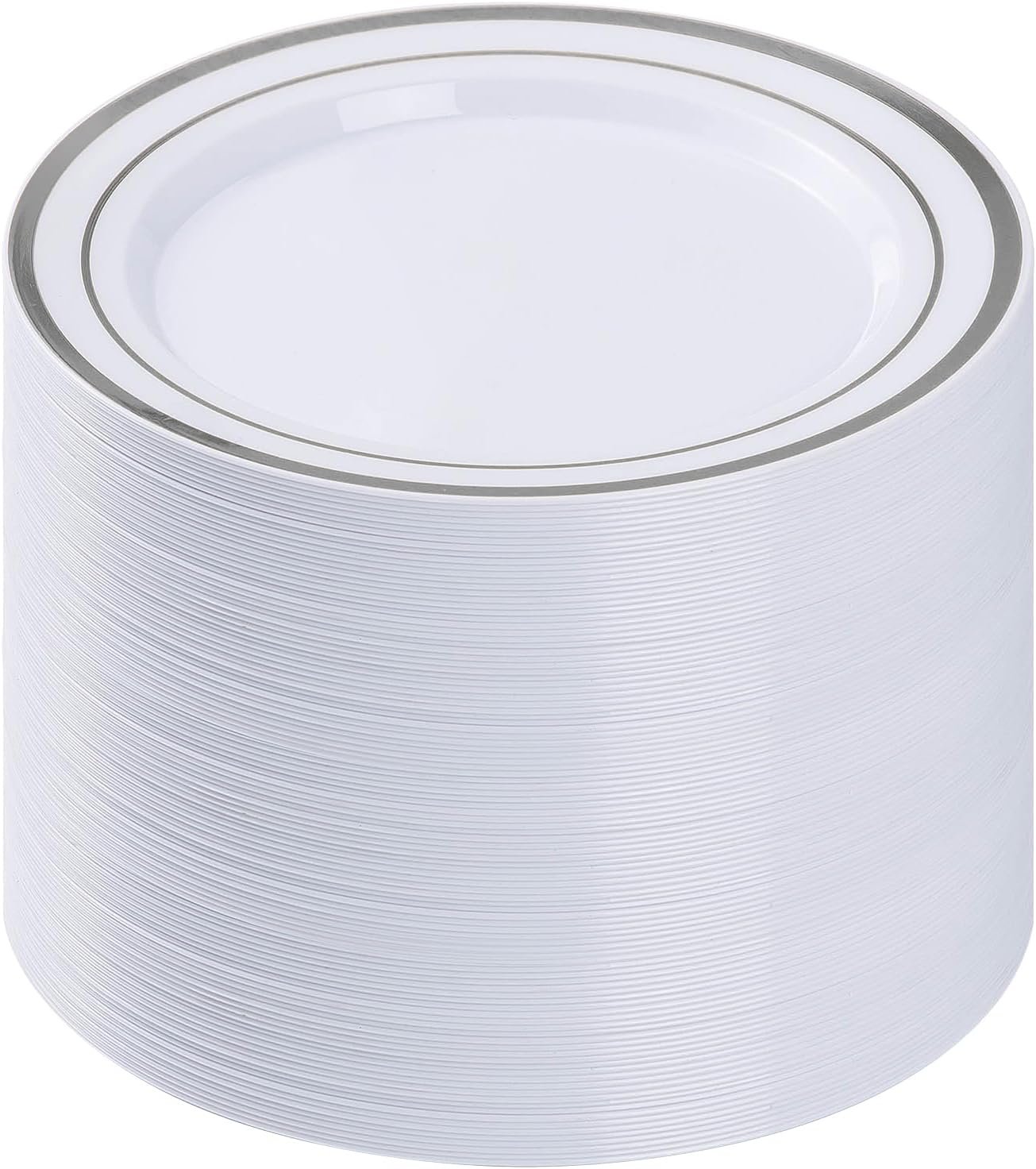 Elevate Your Events: 100PCS Heavy-Duty Silver Rim Disposable Plates Review