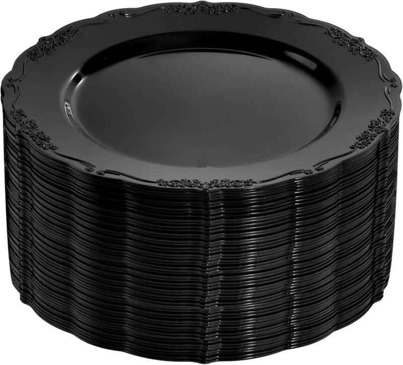 Elevate Your Events: DaYammi 60PCS Heavy Duty Black Plastic Dinner Plates Review