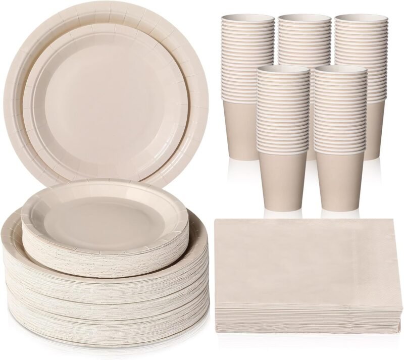 Elevate Your Events: Tioncy's 200 Pcs Disposable Dinnerware Set Review