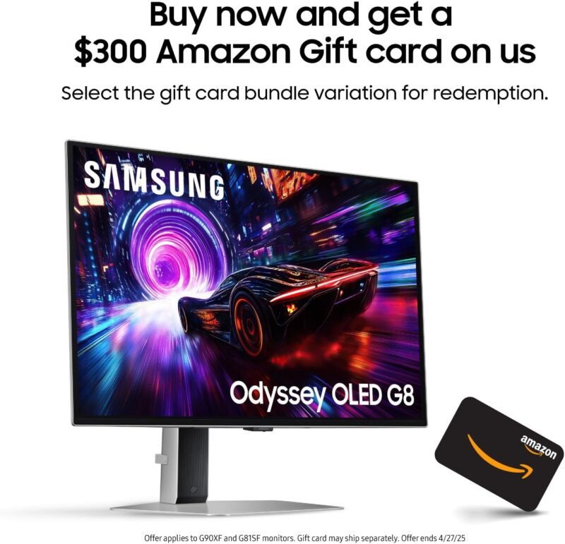 Elevate Your Game: Review of the Samsung 27-inch Odyssey QD-OLED G8 Monitor with $300 Gift Card