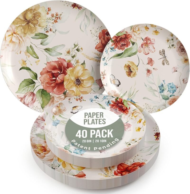 Elevate Your Gatherings with Trendables Floral Paper Plates: The Perfect Dinnerware for Stylish Parties!
