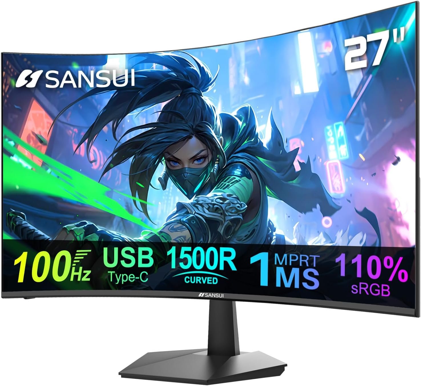Elevate Your Viewing Experience: SANSUI 27" Curved Monitor Review