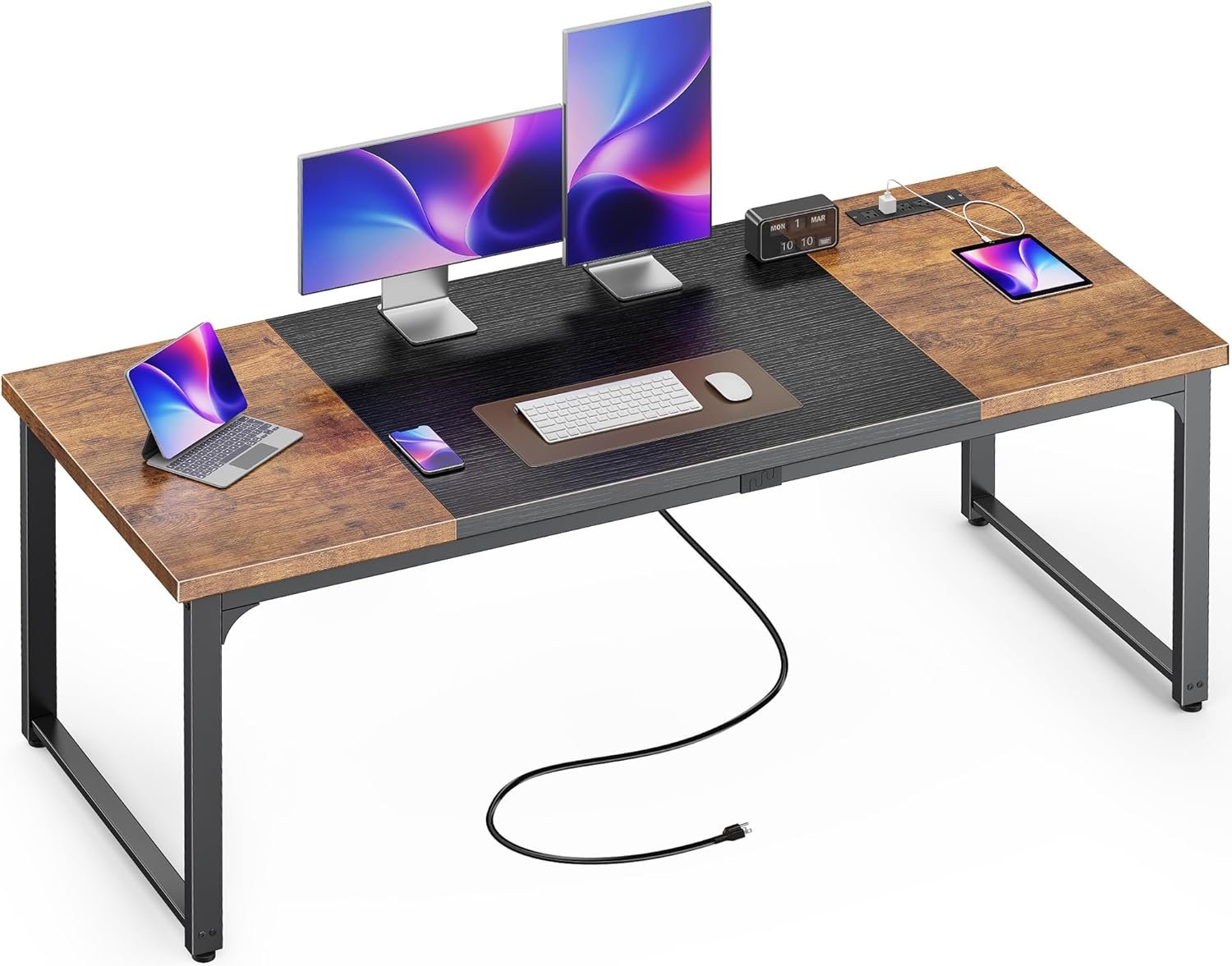 Elevate Your Workspace: A Review of the Huuger 63 Inch Heavy Duty Desk with Power Outlets