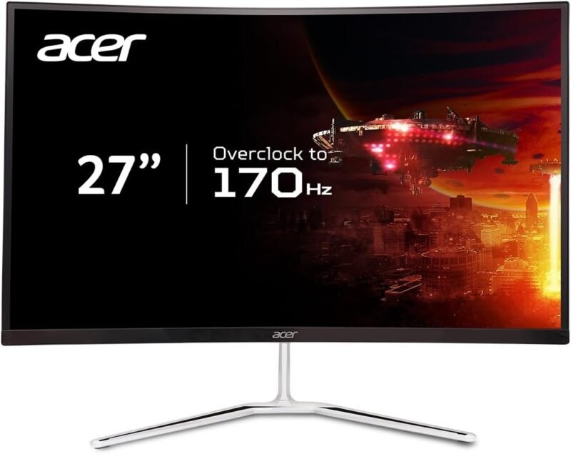 Experience Immersive Gaming with the Acer 27" WQHD Curved Monitor!