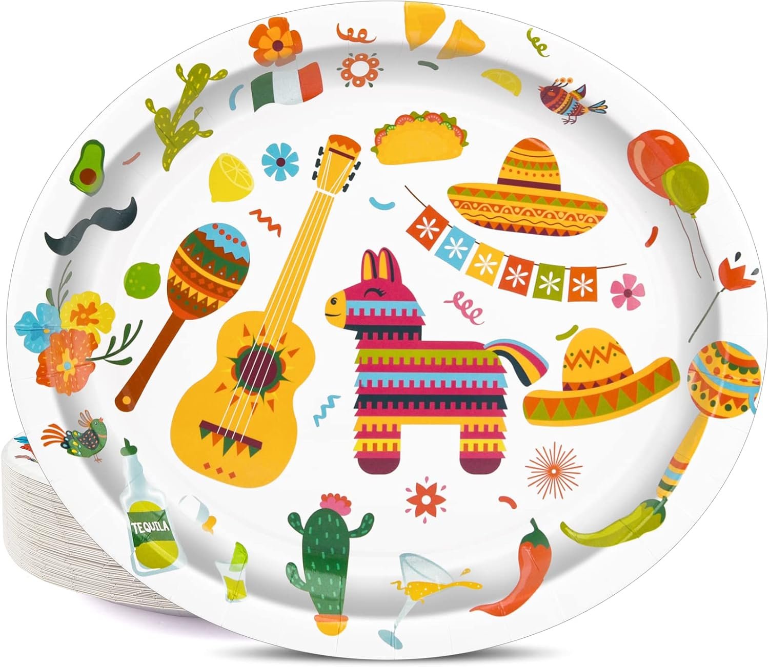 Fiesta Fun: Review of 50PCS Cinco de Mayo Disposable Plates for Perfect Taco Tuesdays!