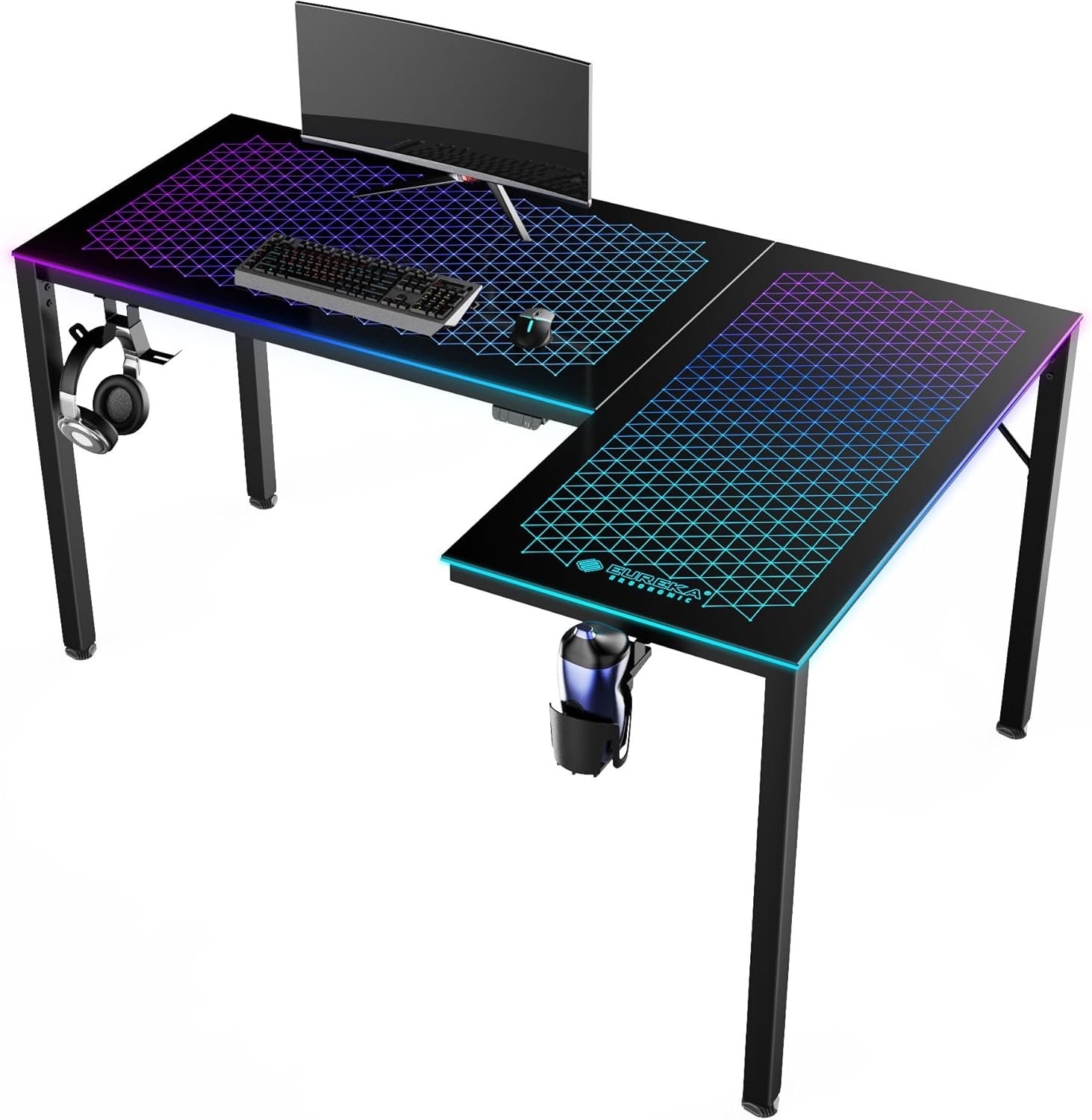 Illuminate Your Space: The EUREKA Ergonomic RGB Gaming Desk Review