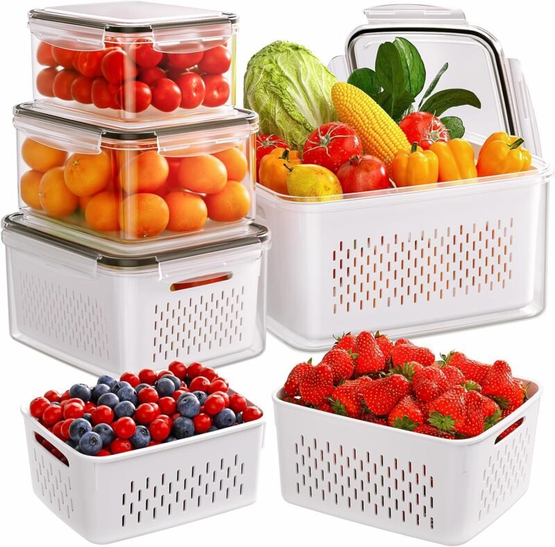 Keep Produce Fresh and Organized: 5-Pack Fruit Storage Containers Review