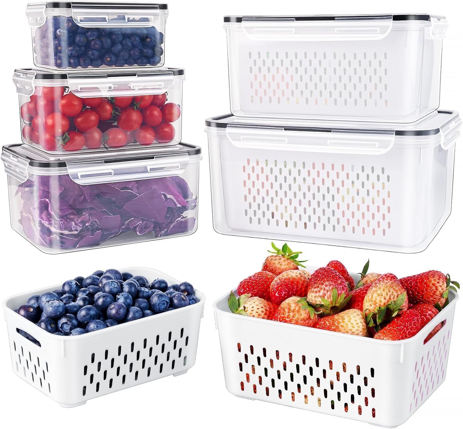 Keep Your Fresh Produce Fresh: 5 PCS Leakproof Fruit & Veggie Containers Review