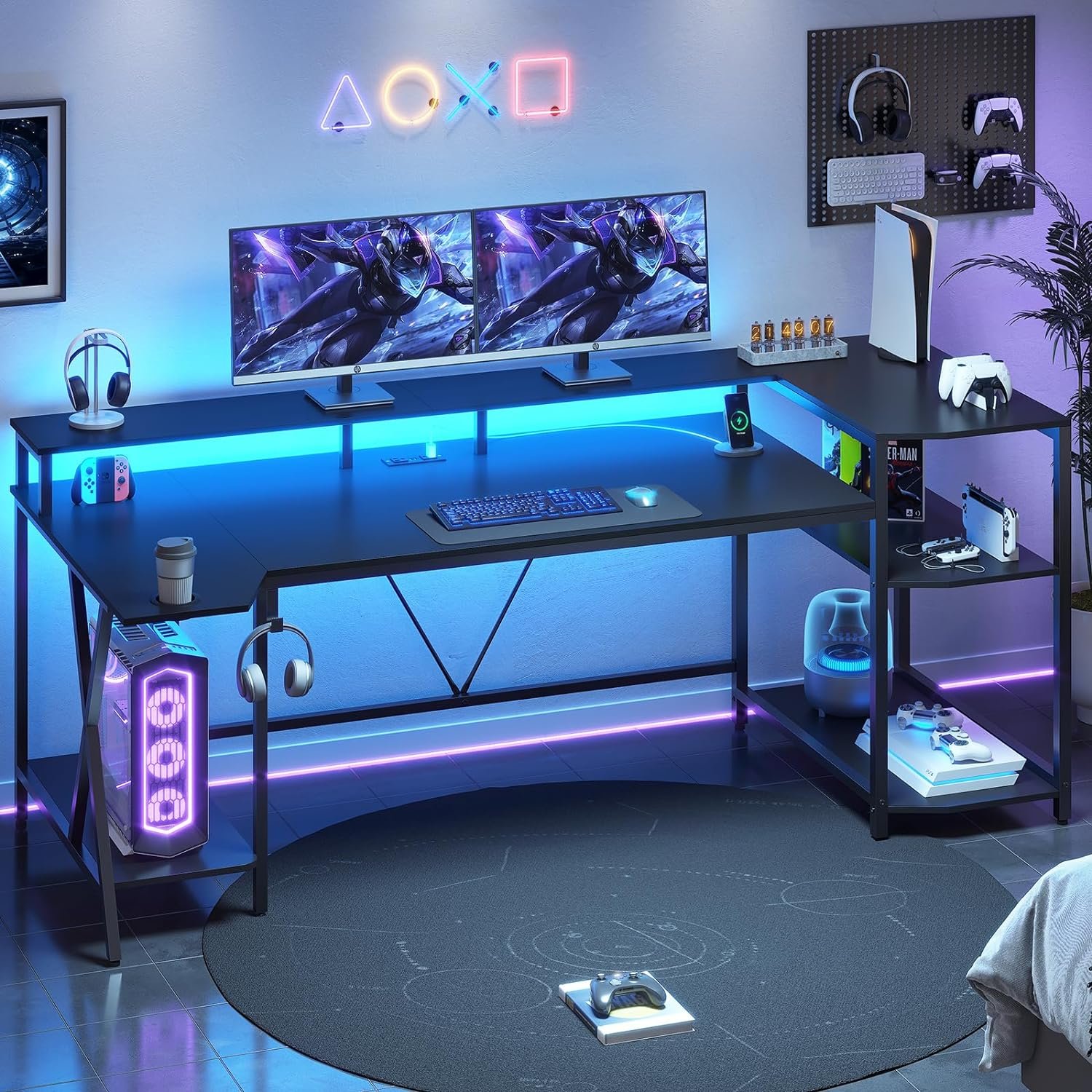 Level Up Your Gaming Setup: SEDETA 70.8'' Desk Review with LED Lights & Storage!