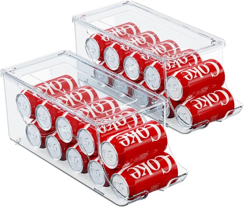 Maximize Your Fridge Space: The Ultimate 2 Pack Soda Can Dispenser Review!