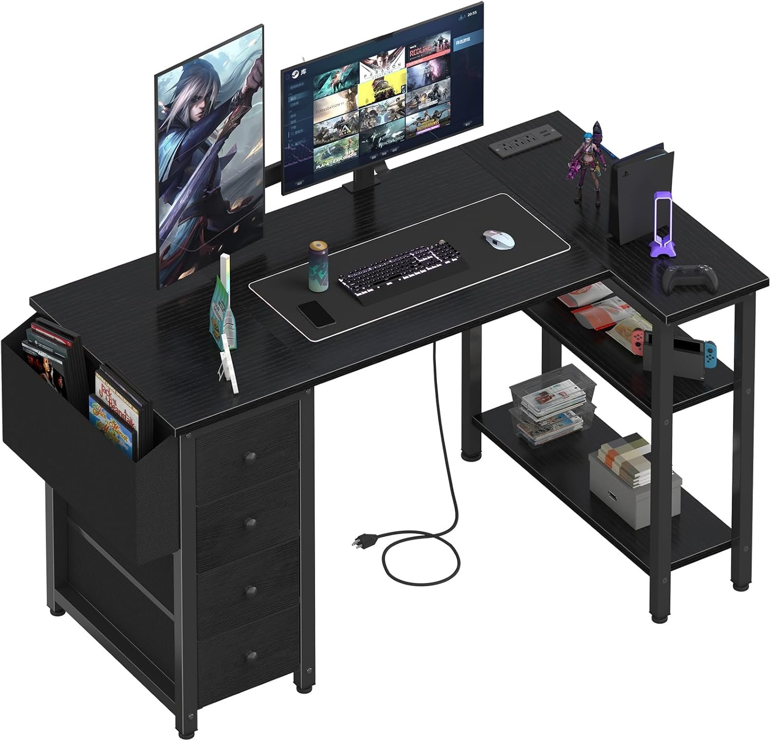 Maximize Your Space: Review of the Lufeiya L-Shaped Gaming Desk with Storage