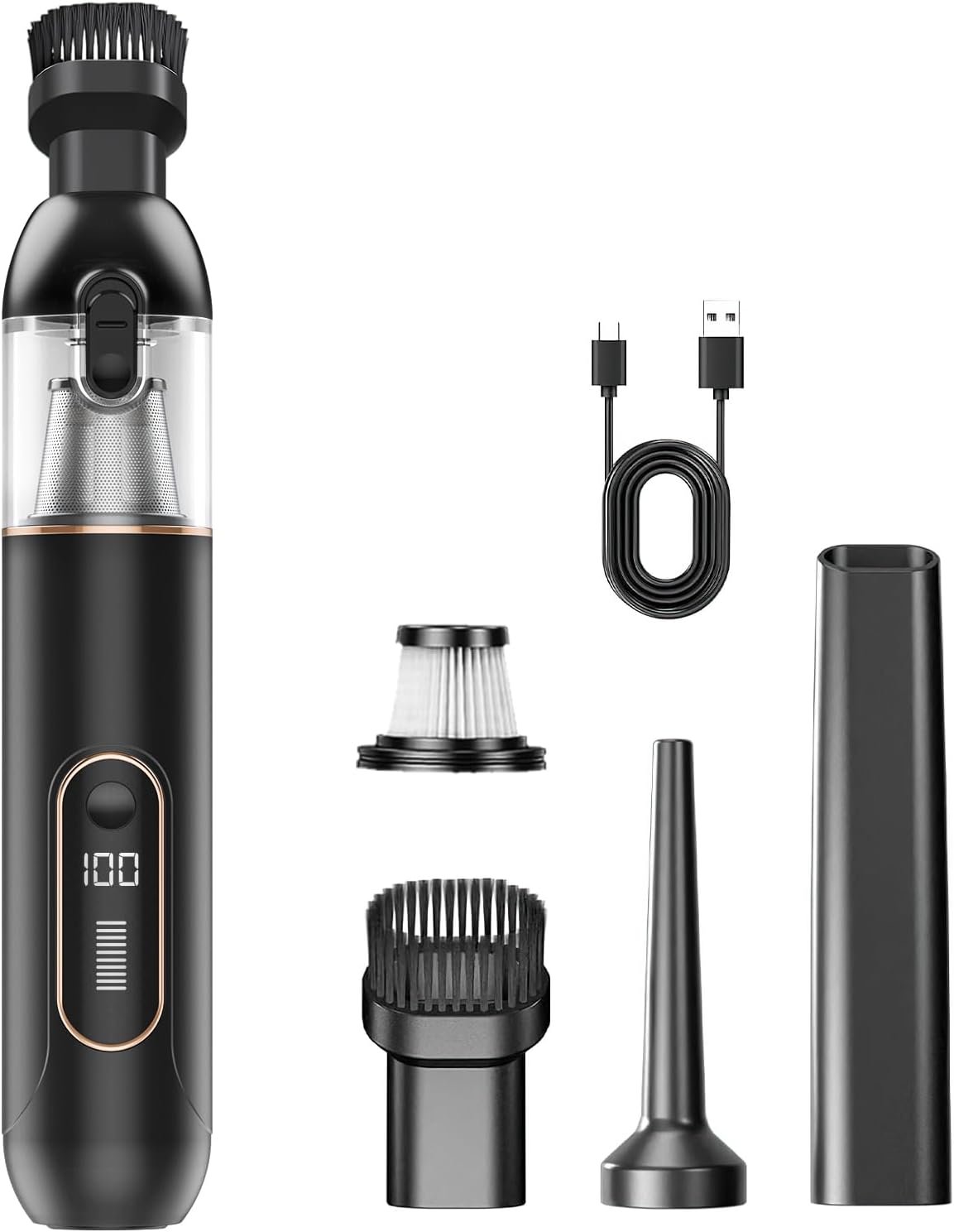 Rev Up Cleanliness: The Ultimate Mini Cordless Vacuum for Your Car and Home!