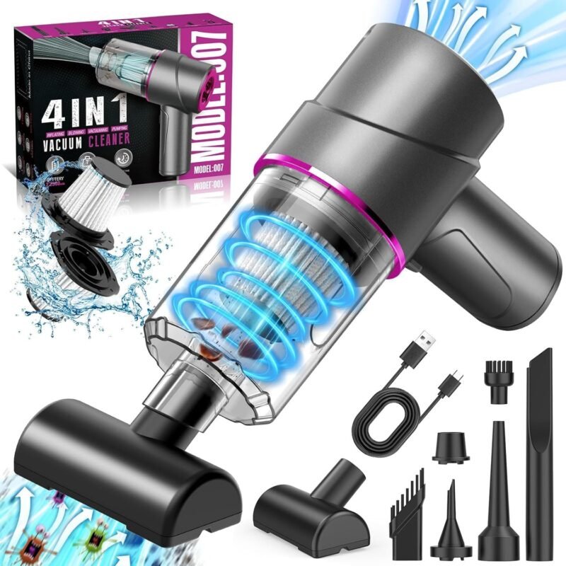 Revolutionize Your Cleaning with the 4-in-1 Cordless Handheld Vacuum: Power Meets Portability!