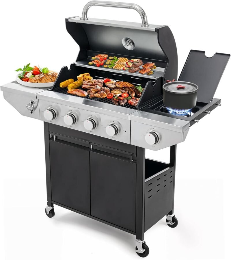 Sizzle and Grill: Review of the 4 Burner Propane Gas Grill for Perfect Backyard BBQs