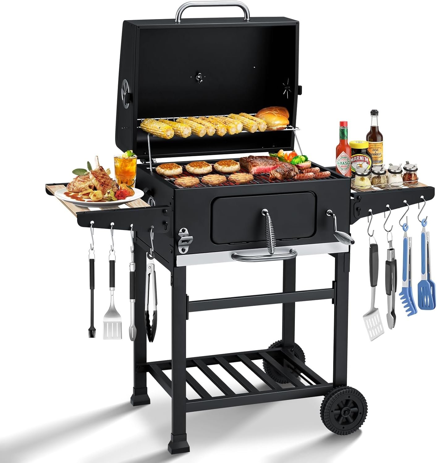 Sizzle and Serve: The MELLCOM Charcoal Grill Review - Your Perfect Outdoor BBQ Companion!