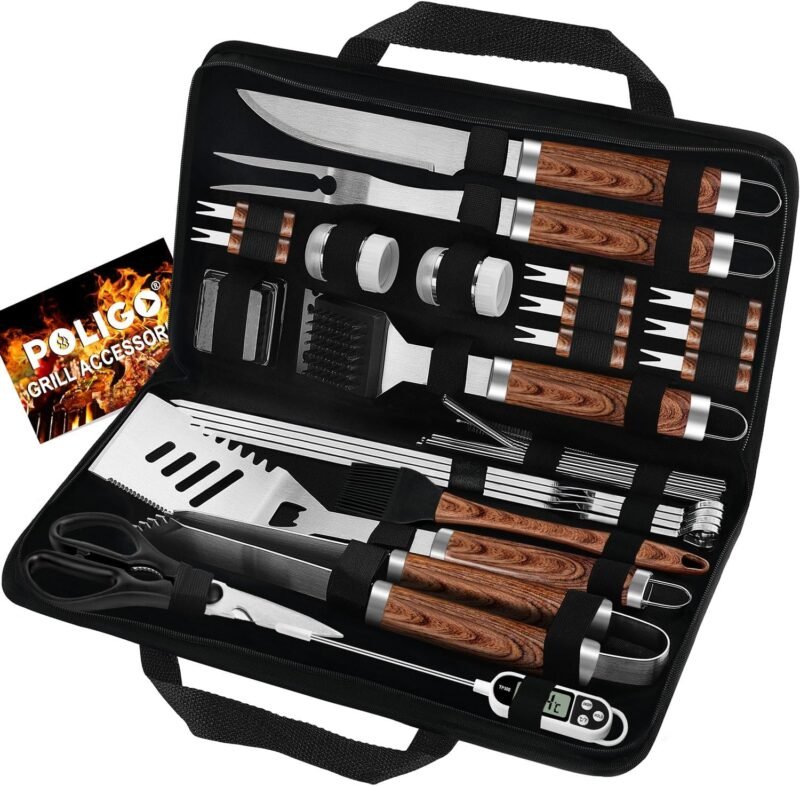 Sizzle with Style: POLIGO 29 PCS BBQ Grill Accessories Review for the Perfect Gift!
