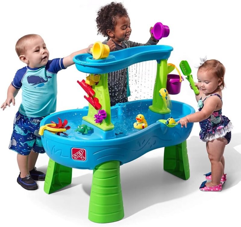 Splash into Fun: Step2 Rain Showers Splash Pond Review for Toddler Sensory Play!