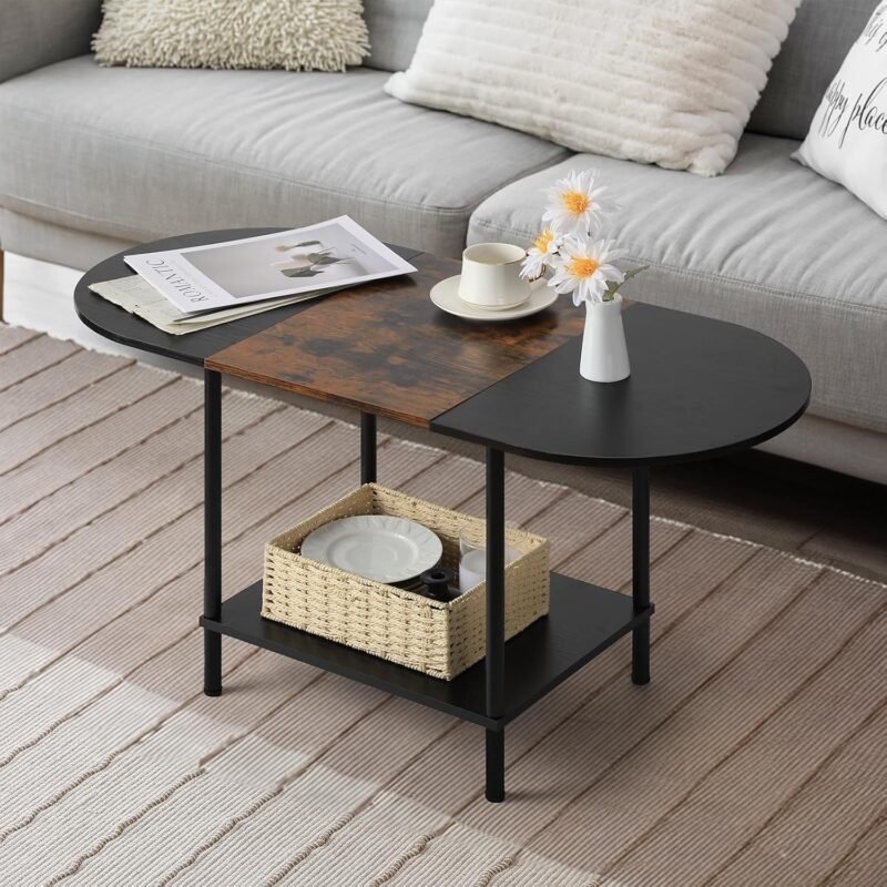 Stylish & Functional: The Perfect 2-Tier Coffee Table for Small Spaces!