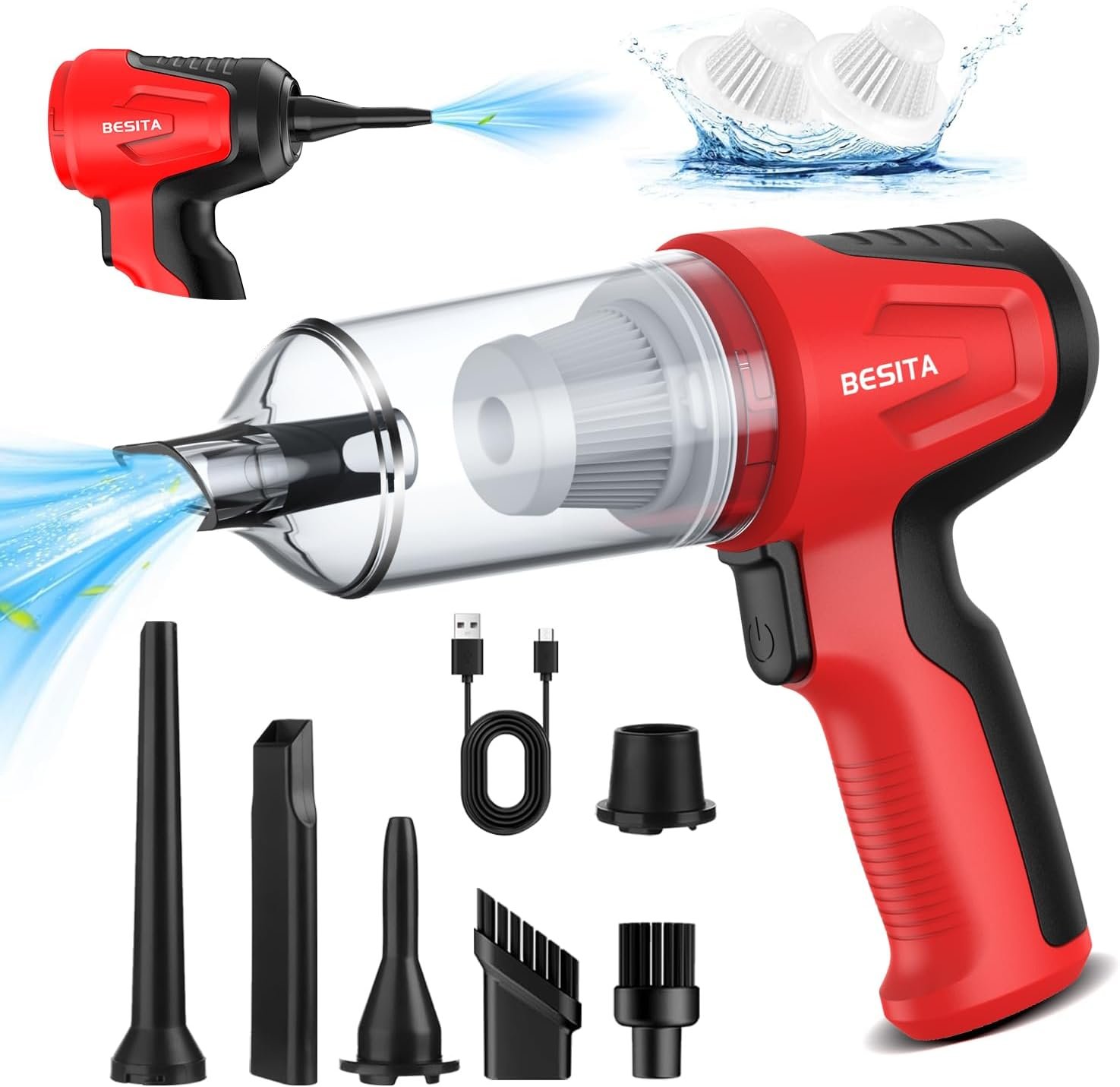 The Ultimate 4-in-1 Cordless Car Vacuum: Power Meets Portability!