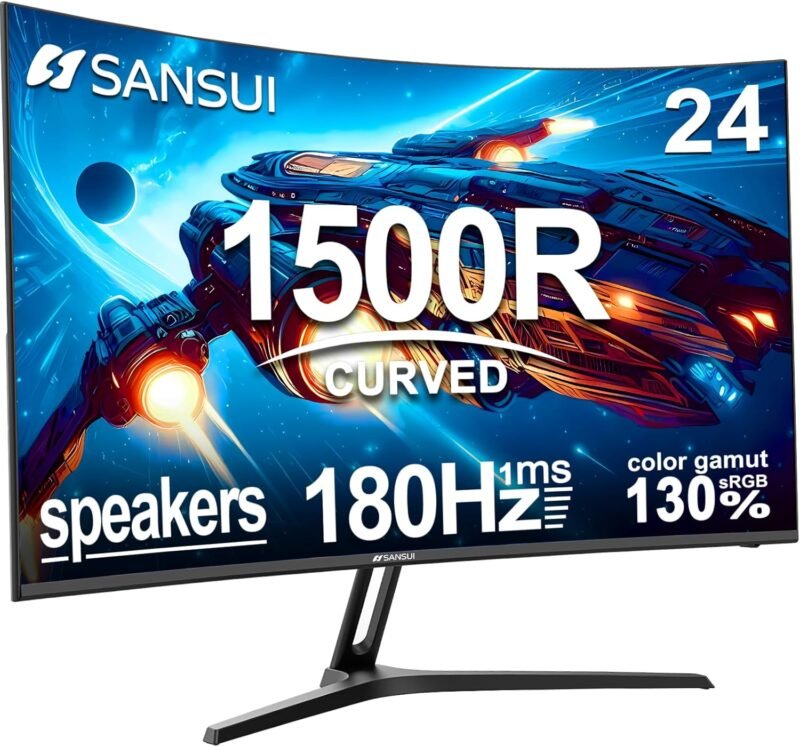 Transform Your Gaming Experience with the SANSUI 24" Curved Monitor – Top Performance & Stunning Visuals!