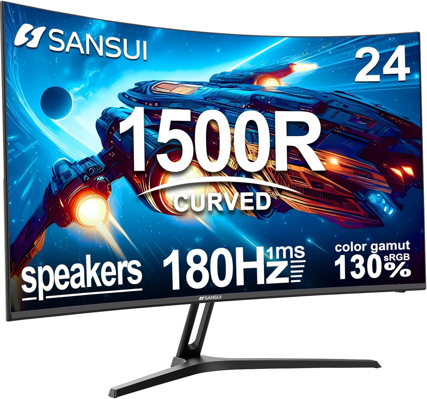 Transform Your Gaming Experience with the SANSUI 24" Curved Monitor – Top Performance & Stunning Visuals!