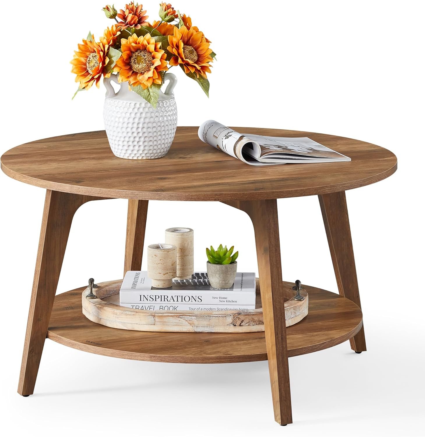 Transform Your Living Space: Review of the VASAGLE Round Coffee Table with Storage