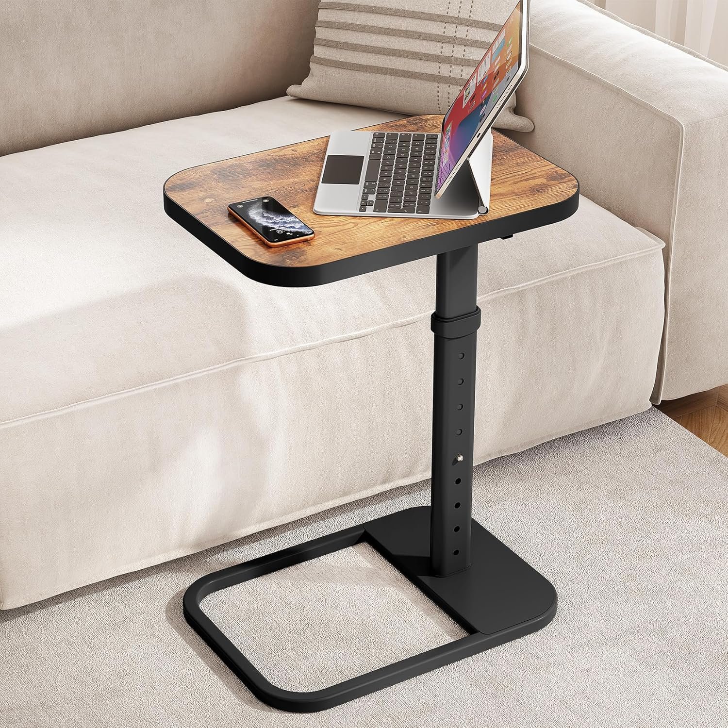 Transform Your Space with the Kitstorack Adjustable TV Tray Table: A Must-Have for Cozy Dining and Work!