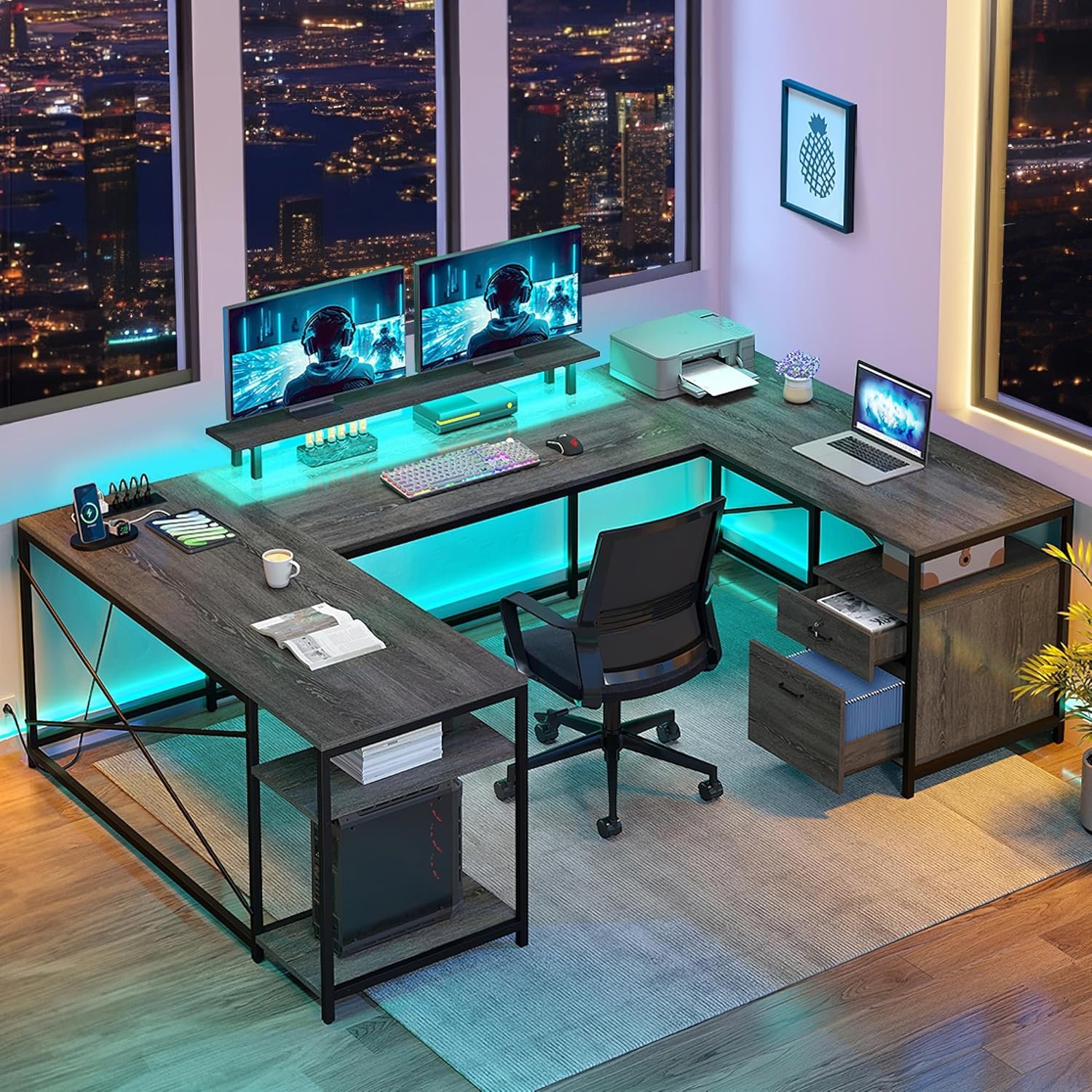 Transform Your Workspace: DWVO 79" U Shaped Desk Review