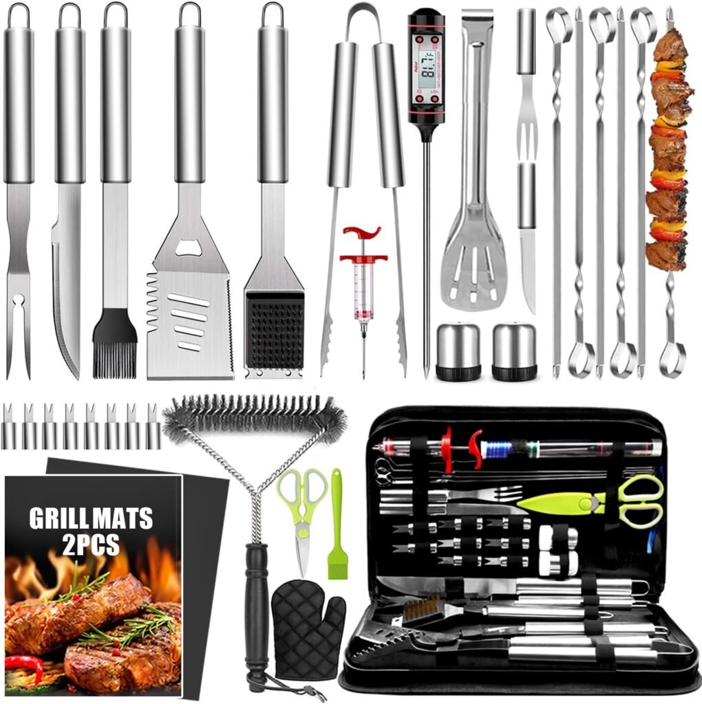 Ultimate 34-Piece BBQ Tool Set: Perfect Grilling Gifts for Every Grill Master!