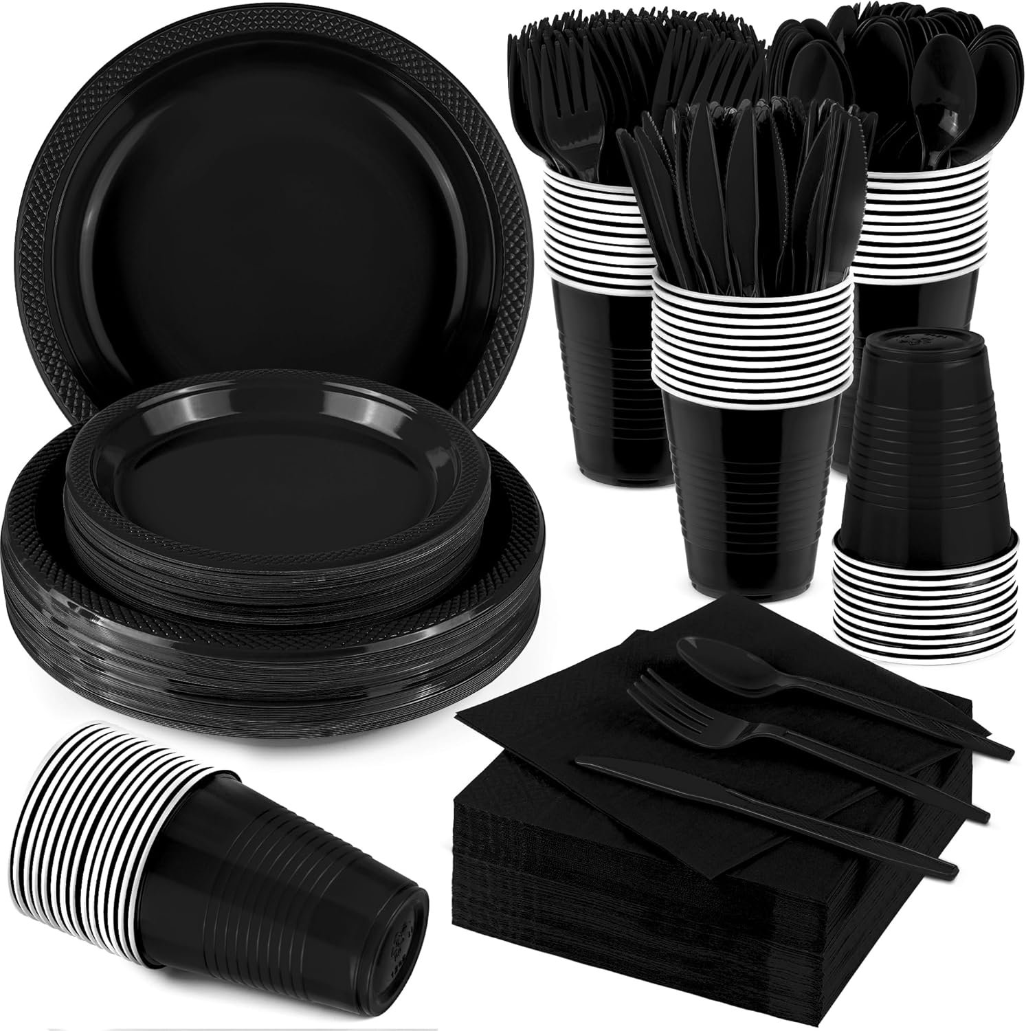Ultimate Aodaer Party Supplies: 400-Piece Disposable Dinnerware Set for Stress-Free Celebrations!