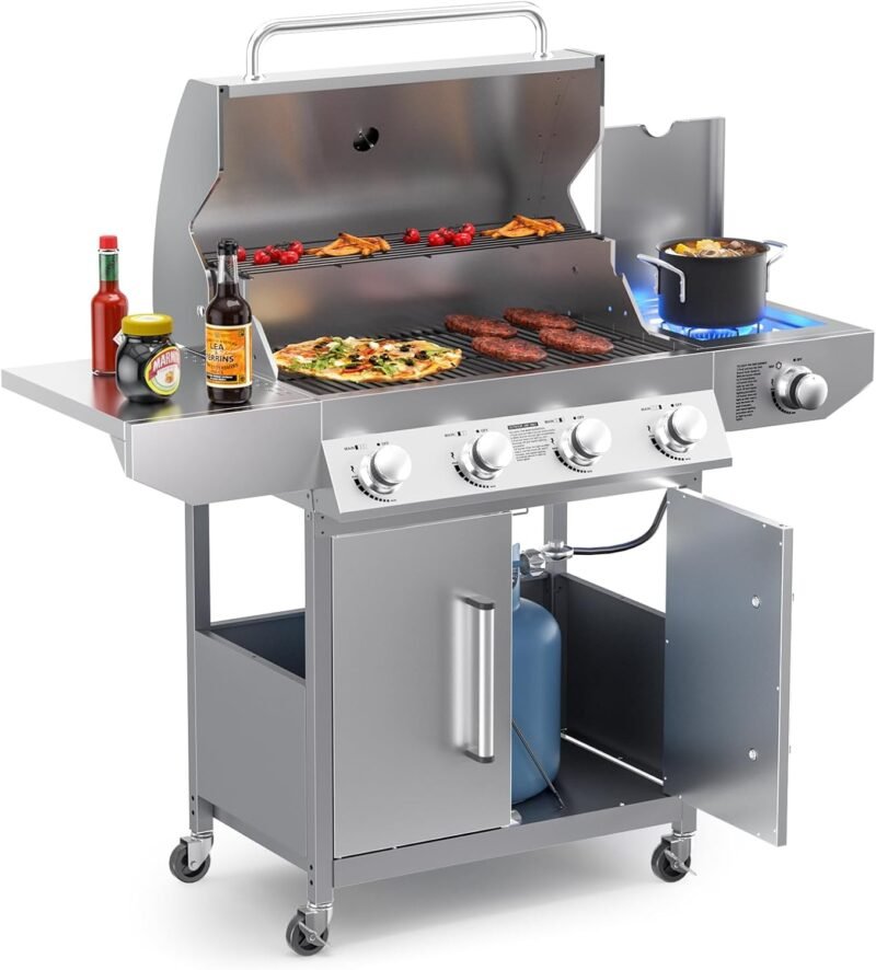 Ultimate BBQ Experience: SKOK 4-Burner Propane Gas Grill Review